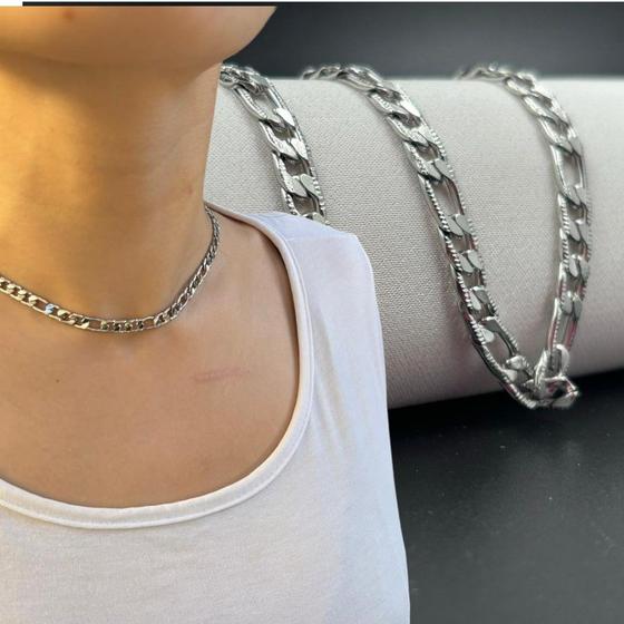 Imagem de Gargantilha Choker Colar Prata Aço Inox Vários modelos