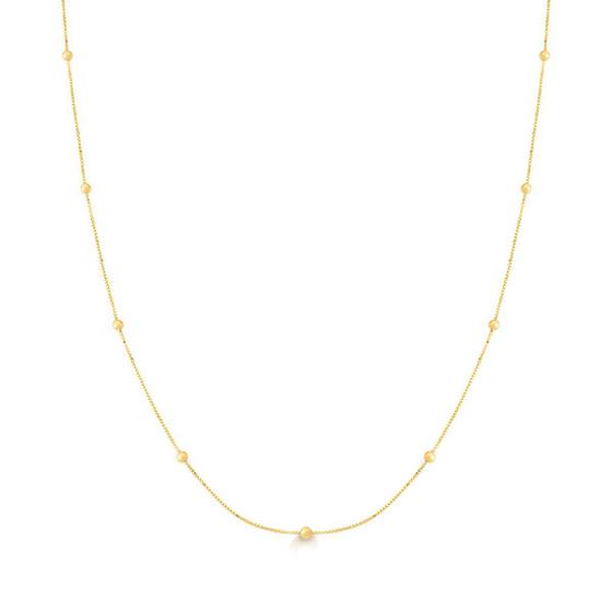 Gargantilha com Bolinhas em Ouro 18K - Safira Imagem de Gargantilha com Bolinhas em Ouro 18K