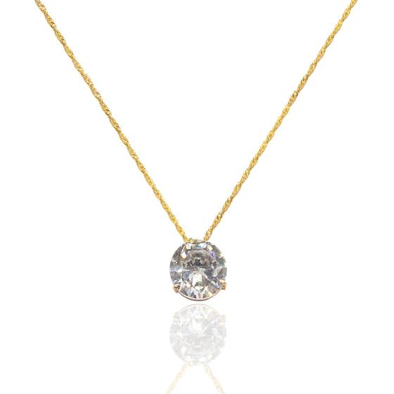 Imagem de Gargantilha Corrente Singapura 45cm Com Ponto de Luz 6mm Ouro 18k