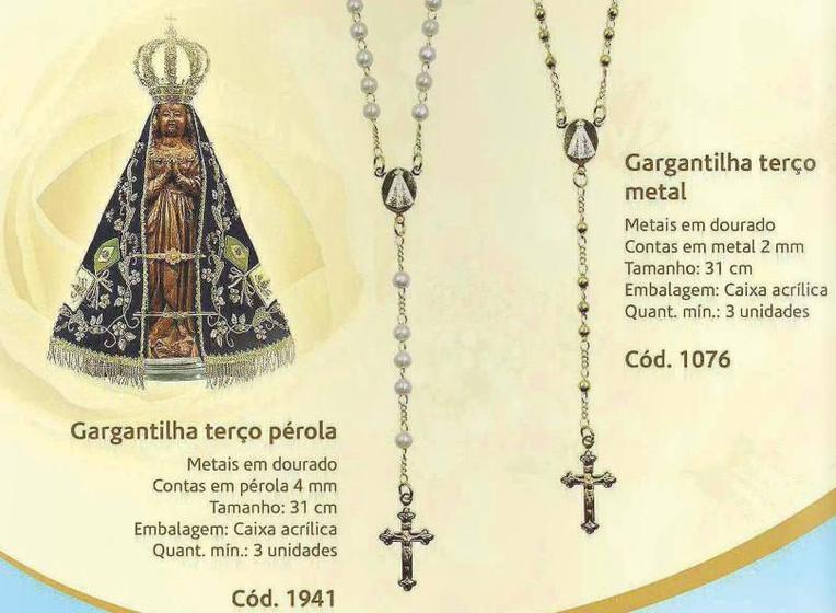 Imagem de Gargantilha terço nossa senhora aparecida