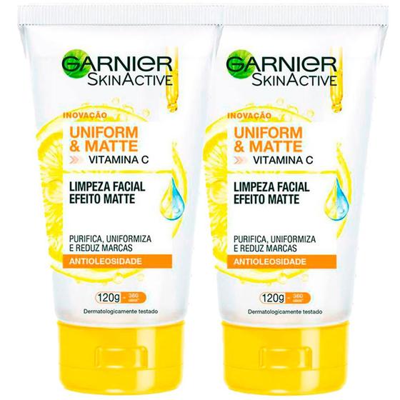 Imagem de Garnier Skin Uniform & Matte Vitamina C Kit  2 Gel de Limpeza Facial