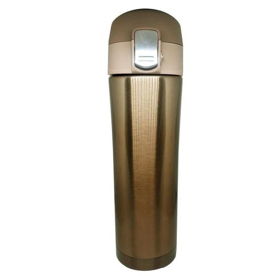 Imagem de Garrafa 500ml Térmica Aço Inox Inquebrável Dourado