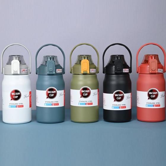 Garrafa Água Café Térmica A Vácuo Quente Frio 1000ml 1L com Canudo Menor preço em Garrafa Água Café Térmica A Vácuo Quente Frio 1000ml 1L com Canudo