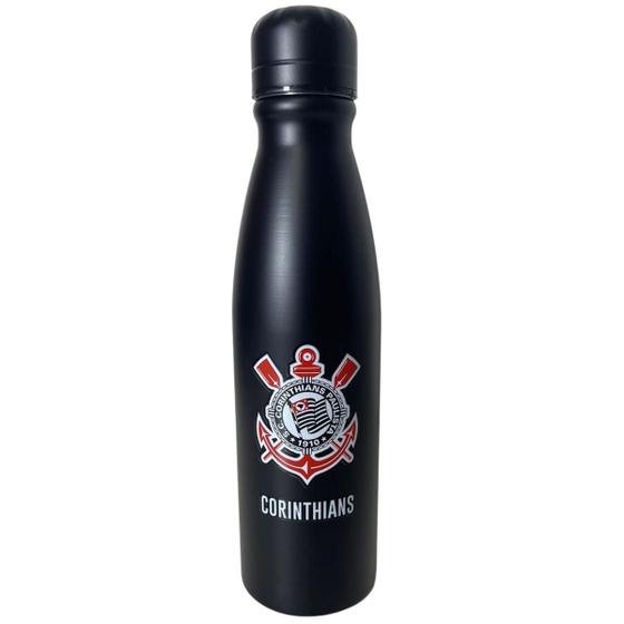 Imagem de Garrafa Aluminio 600Ml Squeeze Oficial Corinthians Água Fria