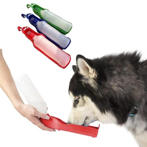 Imagem de Garrafa bebedouro portátil pet 500ml passeio cachorro viagem carro aqua dog grande