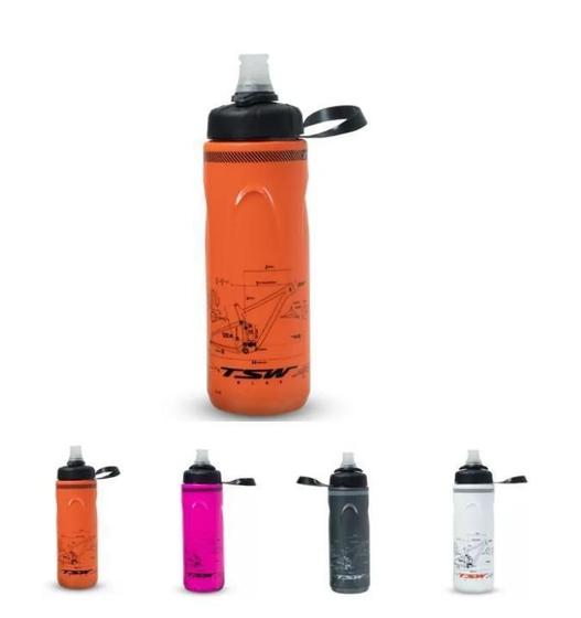 Imagem de Garrafa Bike Térmica Tsw Bico Inteligente 680Ml Nf Laranja