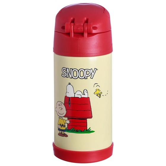 Imagem de Garrafa click c/ canudo peanuts snoopy e amigos 300ml