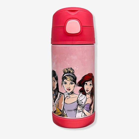 Imagem de Garrafa Click Com Canudo 300ml Princesas Zona Criativa