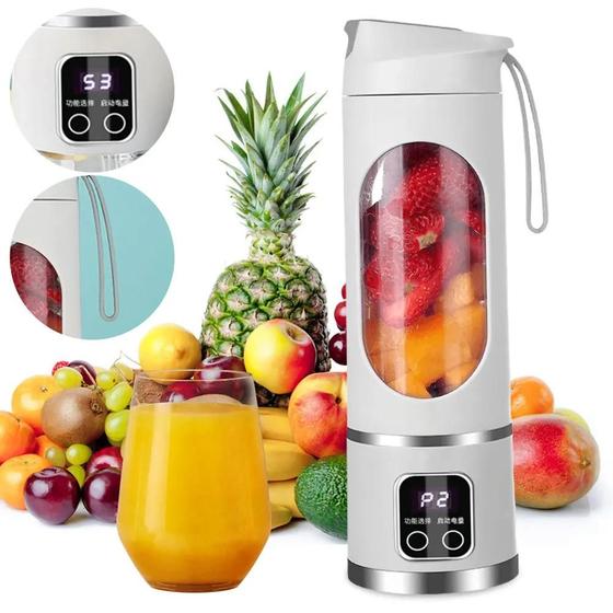 Imagem de Garrafa com LED liquidificador , suco fresco, extrator de frutas