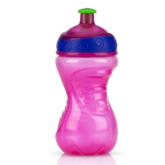 Imagem de Garrafa Copo Squeeze 300ml 18m+ Rosa - Nuby