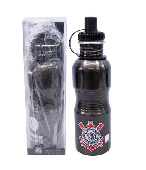 Imagem de Garrafa Corinthians Inox Tipo Squeeze 750 Ml Yf039a-1 Com Bico