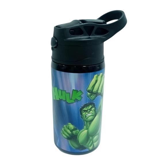 Imagem de Garrafa De Aco Inoxidavel 500ml Hulk Com Canudo