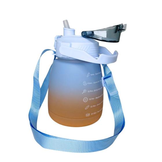 Imagem de Garrafa De Água 1300ML/1.3L Motivacional garrafa Com Alça com Adesivos