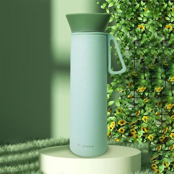 Imagem de Garrafa de Água Café Suco Térmica 500ml Inox Parede Dupla A Vácuo Camping Academia Passeio Caminhada Portátil