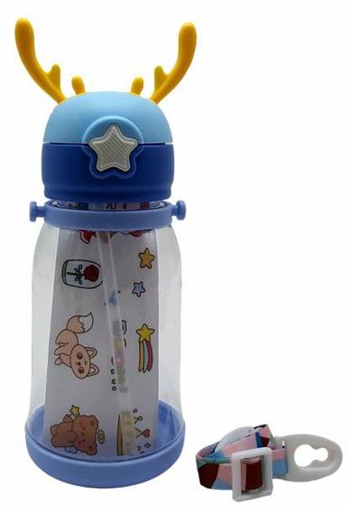 Imagem de Garrafa de Água Chifre de Alce Infantil Criança Portátil Com Desenho Multicolorido