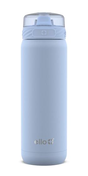 Imagem de Garrafa de Água Ello Cooper 650ml em Aço Inoxidável com Palha - Azul