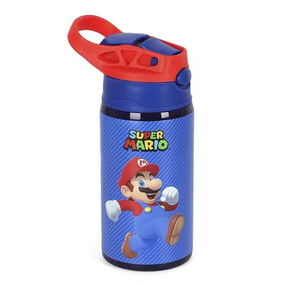 Imagem de Garrafa de Água em Aço 500ml Super Mario GF56171MO Azul - Maxlog