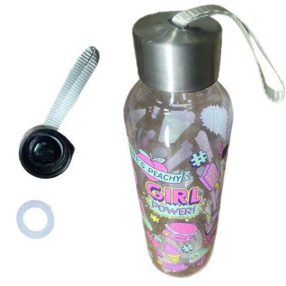 Imagem de Garrafa De Água Escolar Infantil Girl Power 600Ml