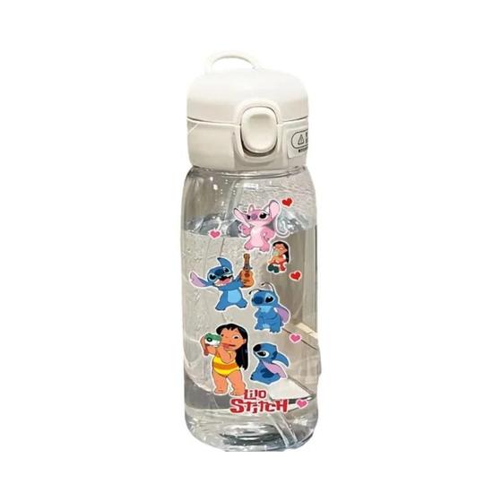 Imagem de Garrafa de Água Infantil Lilo & Stitch - 600/400ml - Portátil e Anti-Gota