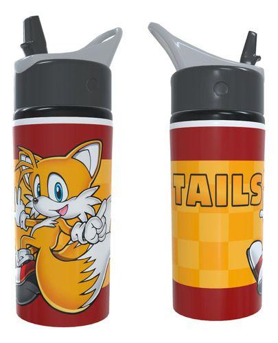 Imagem de Garrafa De Agua Infantil Sonic Tails Squeeze Com Canudo