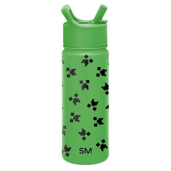 Imagem de Garrafa de água Simple Modern Minecraft Summit 530ml com canudo
