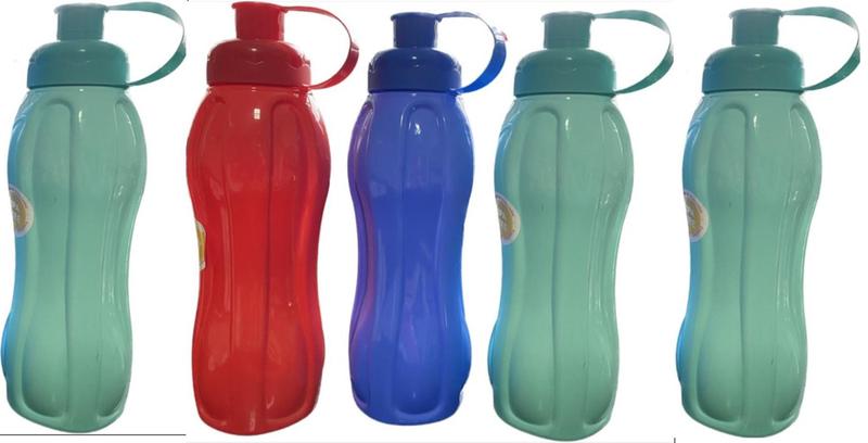 Imagem de Garrafa de Agua Squeeze Plástica 600 ML - Plasduran - Kit 5 peças