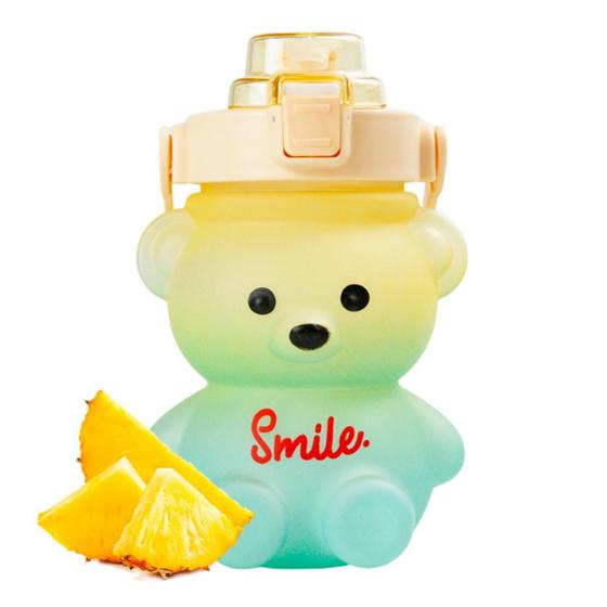 Imagem de Garrafa De Água Ursinho 1400Ml Squeeze Com Alça Laranja ul