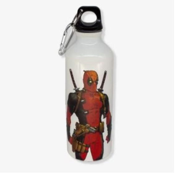 Imagem de Garrafa de aluminio 500ml c/mosquetao deadpool 10073123