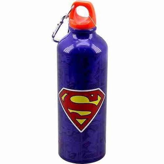 Imagem de Garrafa De Alumínio Com Prendedor Super Homem 500ml - Liga Da Justiça - Dc comics