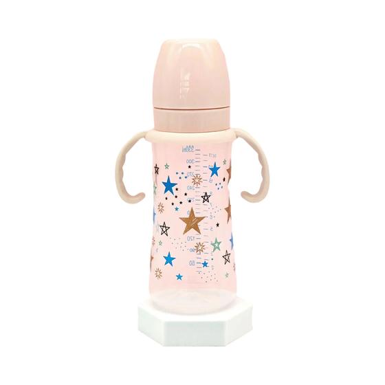 Imagem de Garrafa De Bebê Com Padrão De Estrela De Grande Capacidade 330ml Resistente a Mordidas Anti