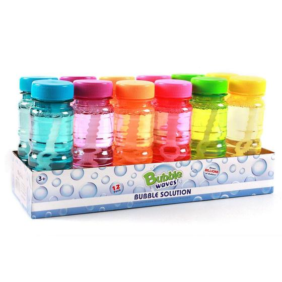 Imagem de Garrafa de Bolhas Gigantes Novelinks - 120ml, Pacote com 12 Cores Variadas
