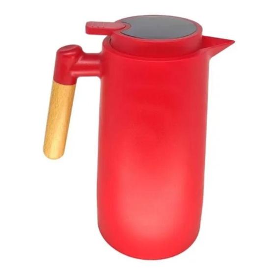 Imagem de Garrafa De Café 1 Litro Cabo Madeira Com Isolamento Térmico