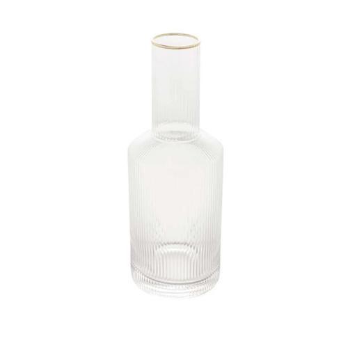 Imagem de Garrafa De Cristal Com Borda Dourada Lines 800ml