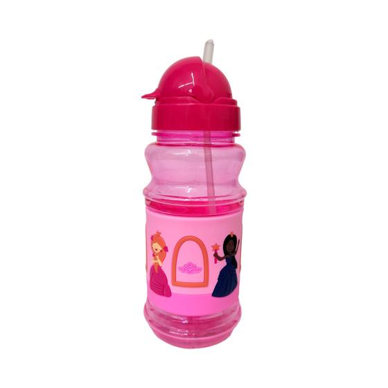 Imagem de Garrafa de Meninas Infantil Squeeze Canudo Silicone 340ml