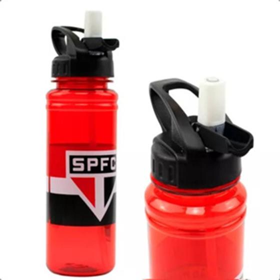 Imagem de Garrafa de Plástico com canudo Time São Paulo 700ml