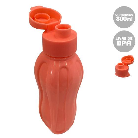 Imagem de Garrafa de Plástico Squeeze 800ml Salmão Clio