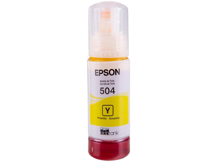 Imagem de Garrafa de Tinta Epson EcoTank T504 Amarelo Original Refil