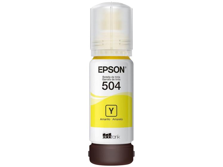 Garrafa de Tinta Epson T504 Amarelo Original Refil Menor preço em Garrafa de Tinta Epson T504 Amarelo Original Refil