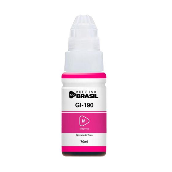 Imagem de Garrafa de tinta Gi-190 Magenta compatível canon G1100, G1110, G2100, G2110, G3100, G3102, G3110, G3111, G4100, G4110, G4111