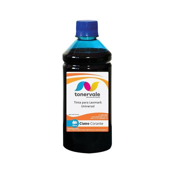 Imagem de Garrafa de Tinta Tankfull Para Lexmark Universal Corante Ciano de 500ml