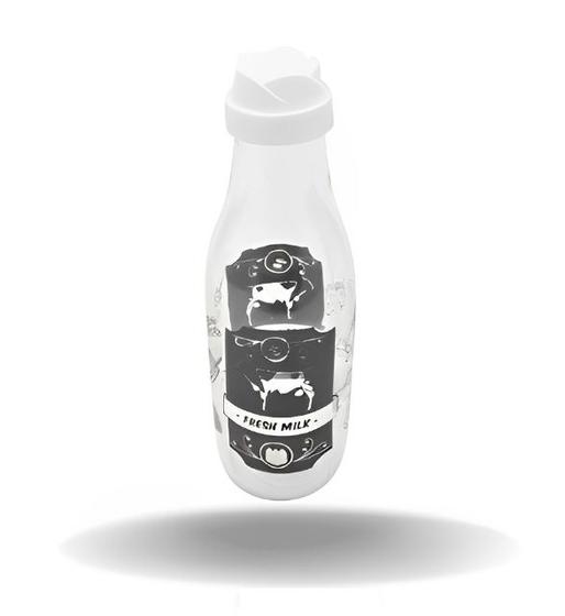 Garrafa de Vidro 1 Litro Leite Água Suco Chá Milk Tampa de Rosca HERCOS Garrafa Magazine Luiza