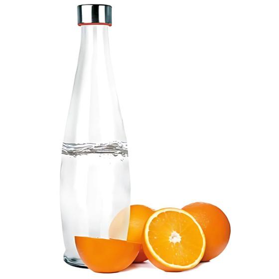 Garrafa De Vidro Acqua 1 Litro água suco multiuso - Tampa aço inox e silicone geladeira Menor preço em Garrafa De Vidro Acqua 1 Litro água suco multiuso - Tampa aço inox e silicone geladeira