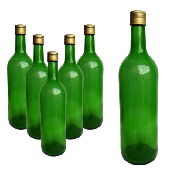 Imagem de Garrafa de vidro Bordalesa Verde 750ml 15UN Original