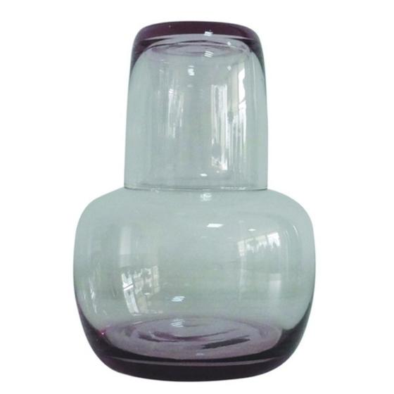 Imagem de Garrafa de vidro para agua com copo