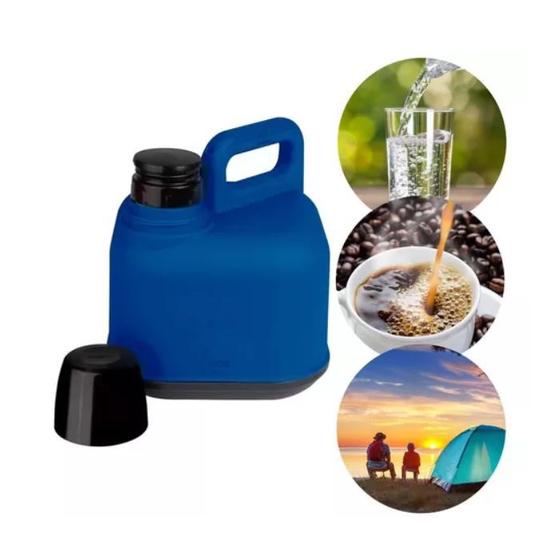 Garrafa Garrafão Térmico Mor 5 Litros Azul Viagem, Camping - Garrafa ...