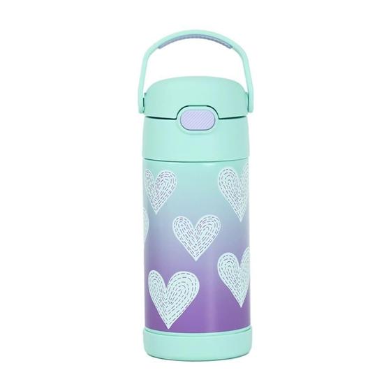 Imagem de Garrafa Garrafinha Térmica Infantil Thermos 355Ml Corações