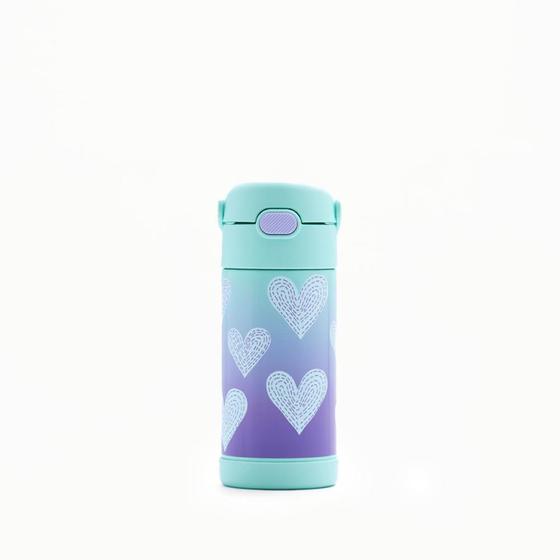 Imagem de Garrafa Garrafinha Térmica Infantil Thermos 355ml Corações