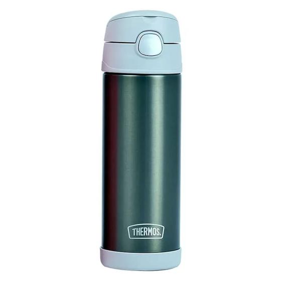 Imagem de Garrafa Garrafinha Térmica Thermos 470ml Até 12h Frio Cinza