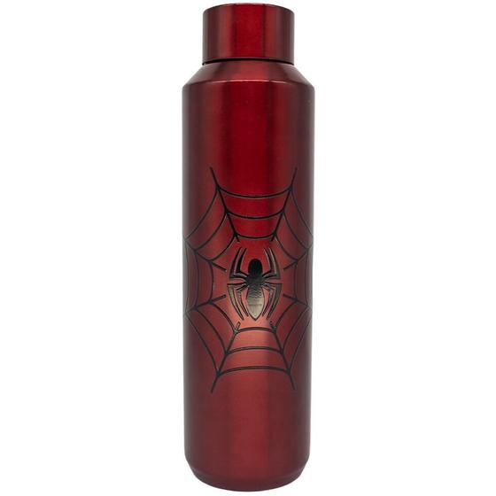 Imagem de Garrafa Homem-Aranha Spider-Man Térmica 6 Horas Quente Gelada Vermelha 600ml Oficial Marvel