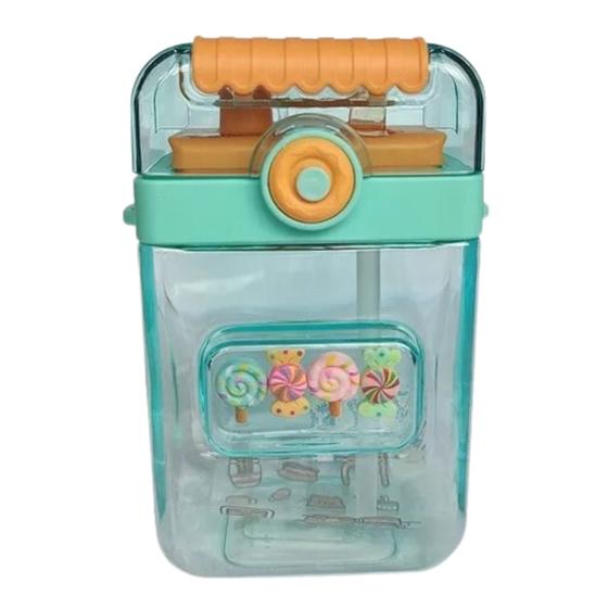 Imagem de Garrafa Infantil Alça Com Regulagem Canudo E Bico 850ml